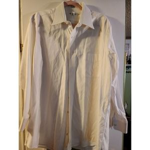 paul fredrick dress shirt light tan 16.5 33 long sheave button down